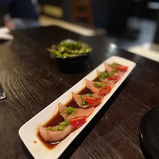 Hamachi Yuzu Kosho sashimi