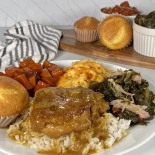 a plate of food on a table