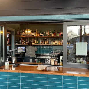 The porch access window