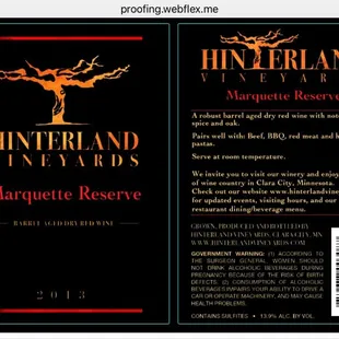 the back of the label