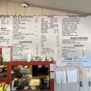 Menu as of October 2021