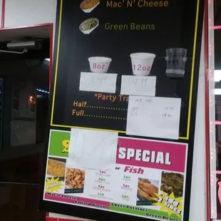 menu and prices