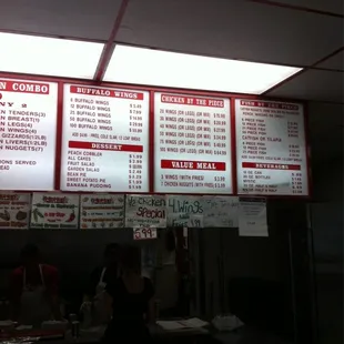 A picture says a thousand words...funny my intention was to take a picture off the menu instead it&apos;s the back of the employee...