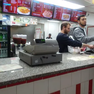 customers at the counter