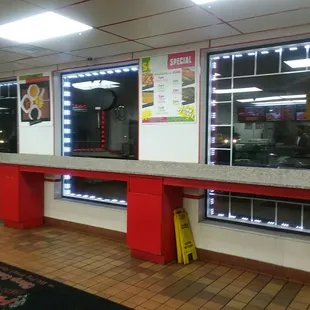 the counter area