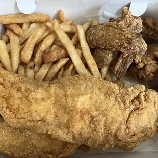 Fish &amp; Chicken Combo (Whiting fish, chicken wings are tiny)