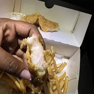 Pink fish in fried skin  Catfish Fillet