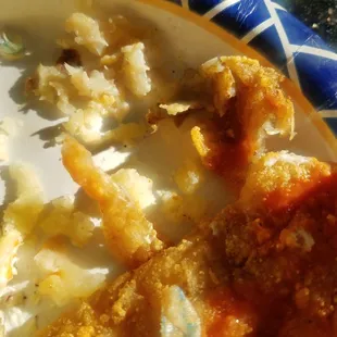 Paper fried in the whiting fish fillet! DO NOT EAT THIS ISH!