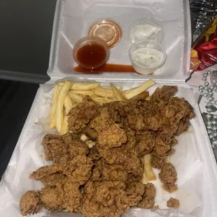 Fried Gizzards and Fries