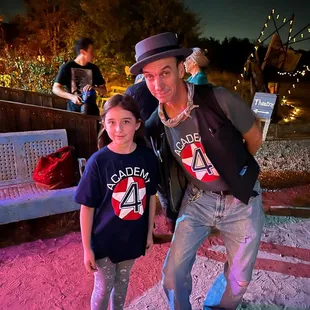 We went to see The Legend of Sleepy Hollow last night.  My granddaughter got to meet Mr.Ichabod.  She said, He Wore The Same Shirt As Me!!