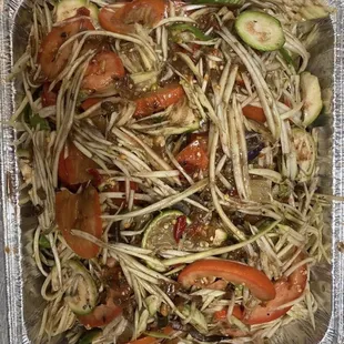 Papaya half tray. What&apos;s your spice level?