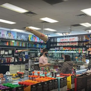 customers at the counter