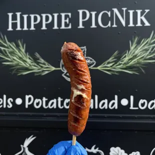 Sausage on a stick -Beef -Pork -Jalapeño &amp; Cheese (Pork) -Jalapeño &amp; Pepperjack (Pork) -Veggie