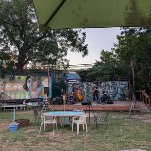 Live music stage