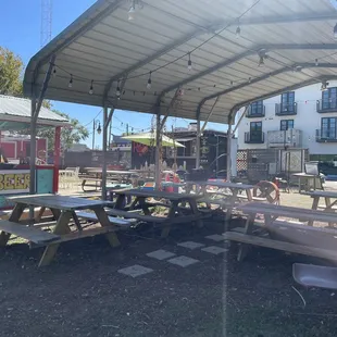 Covered seating