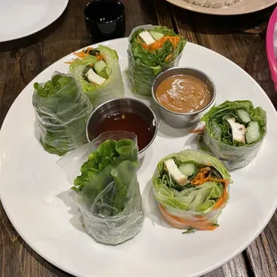 3 Fresh Spring Roll (vegetarian with tofu)