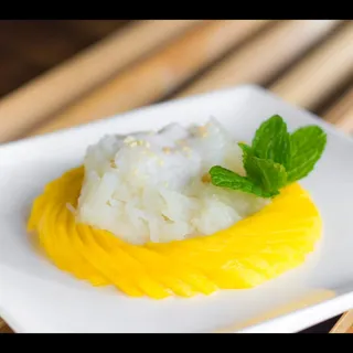 3. Sweet Sticky Rice with Vanilla Ice Cream