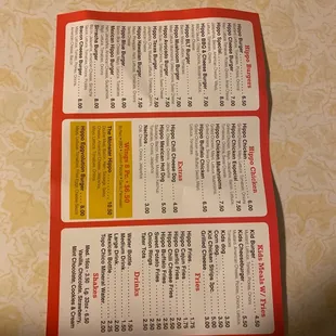 pizza, menu