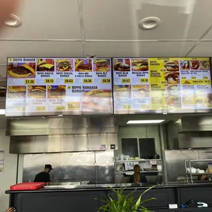 Counter with menu