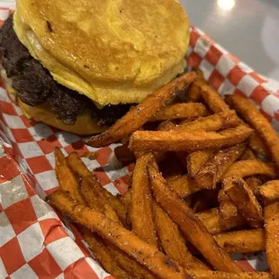 #2 Hippo Cheeseburger and Hippo Sweet Potatoe Fries