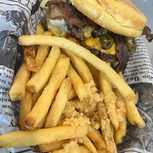 11. Mexican Hippo Burger w/ Garlic French Fries
