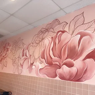 Love pink roses decor!