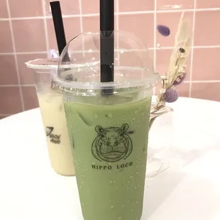 Thai Green Milk Tea and Jasmine Milk Tea