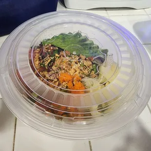 Poke Bowl with Excellent Packaging.