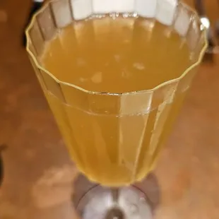 a close up of a drink in a glass