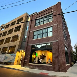 The bars garage door is up on beautiful evenings like today.