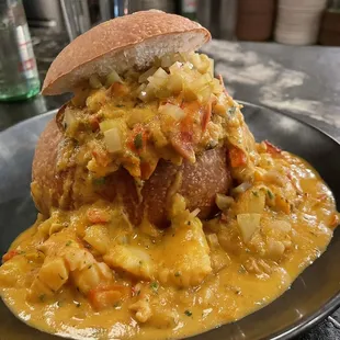 Lobster Chowder Gratin