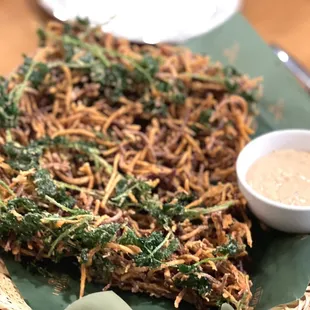 Ukoy with Chili Vinegar Mayo