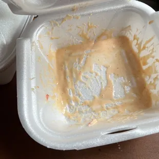 What was left of my kani salad