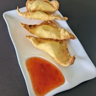 Crab wonton appetizer
