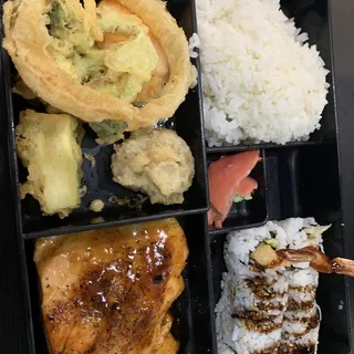 Salmon Teriyaki Bento Box Dinner