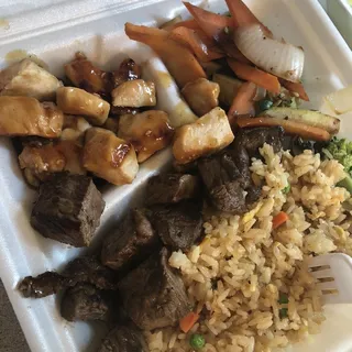NY Strip Steak and Chicken Fried Rice Party Tray