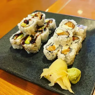 Eel Avocado Roll,Philadelphia Roll