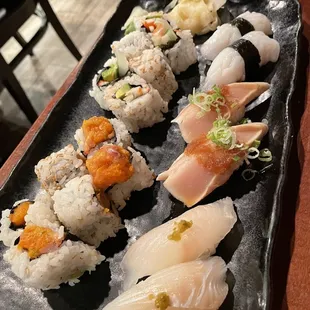 Assorted sushi