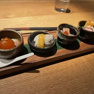 Egg yolk on the left so good