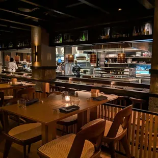 interior, sushi and sashimi