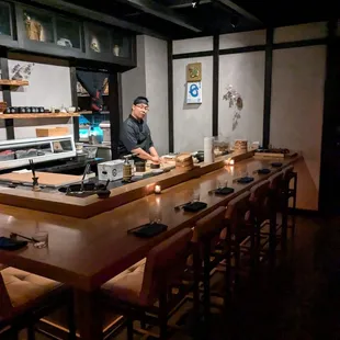 interior, sushi and sashimi