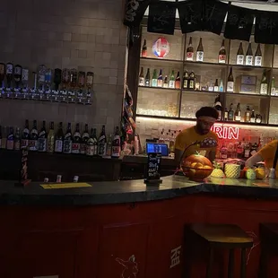Cocktail bar upstairs