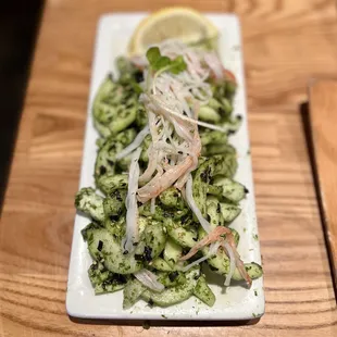 Cucumber Cucumber Crab Salad. Good!
