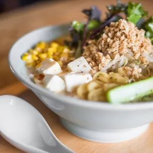 Vegan Ramen served with miso broth