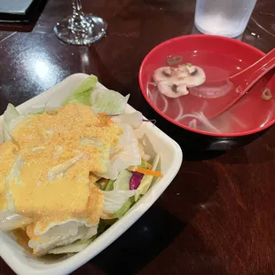 Salad and soup