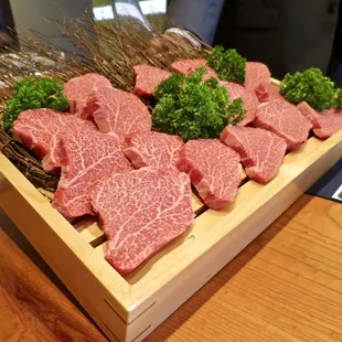 A5 Wagyu flown in weekly from Japan