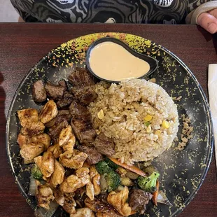 Chicken and steak combo