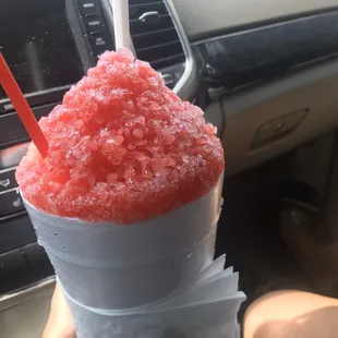 Cotton candy snow cone... yummy