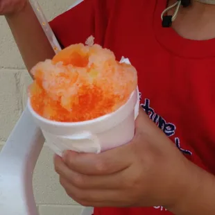 Soft fluffy shaved ice... Like eating fresh snow.