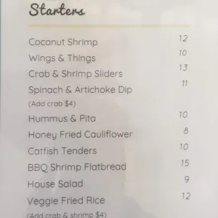 Mid-day Starters/apps